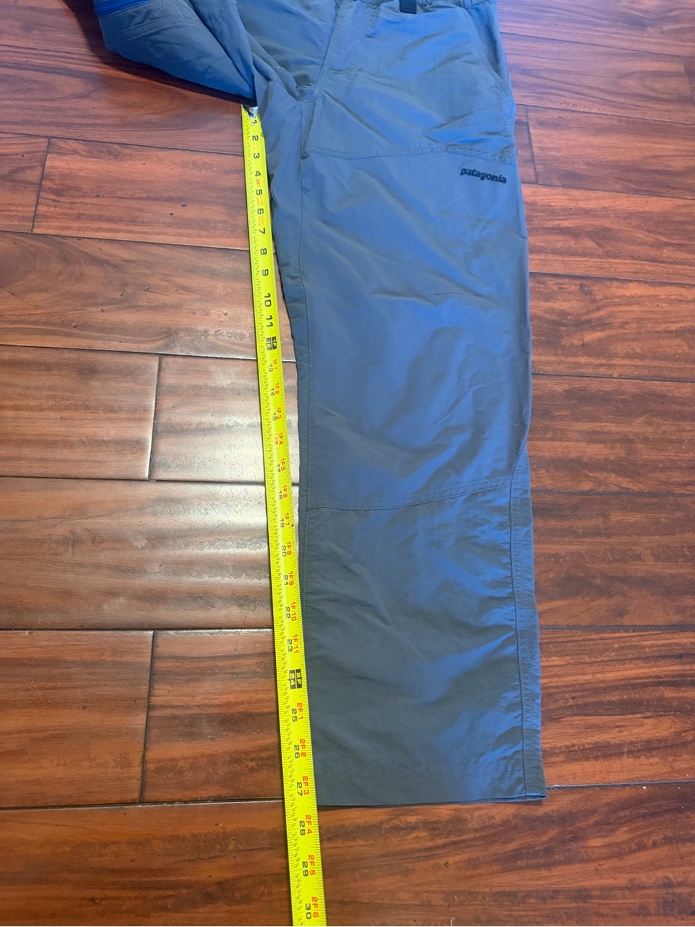 Patagonia Men's Cargo Pants in Gray with Blue Zip Accent - Picture 3 of 8